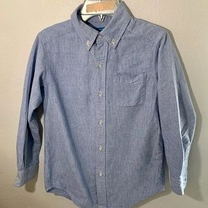 Boys Blue Button Down shirt Children's Place sz M